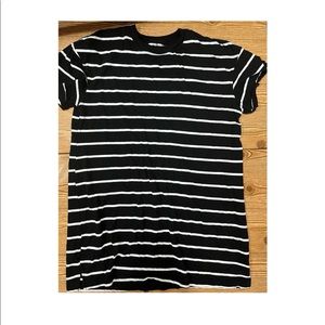 Time & Tru Black and White Striped Dress